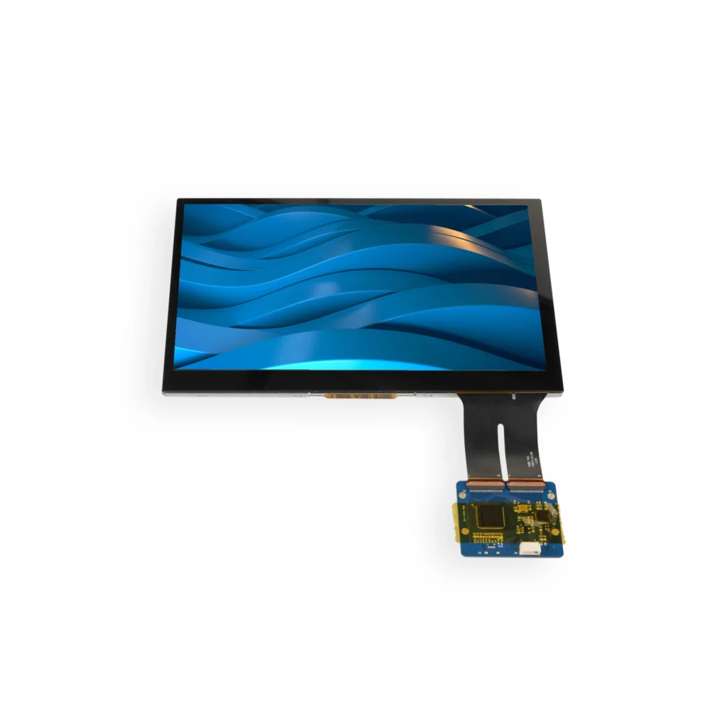 KF 7 industrial monitor touch screen side blu